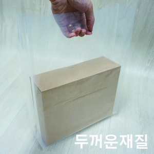 PE투명링 비닐쇼핑백 대30+10x45cm두꺼운재질(100매)