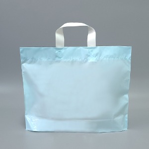 PE루프 하늘색 비닐쇼핑백 바닥폭4가지사이즈 (100매)
