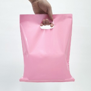 PE링 비닐쇼핑백 핑크4가지사이즈 (50매)