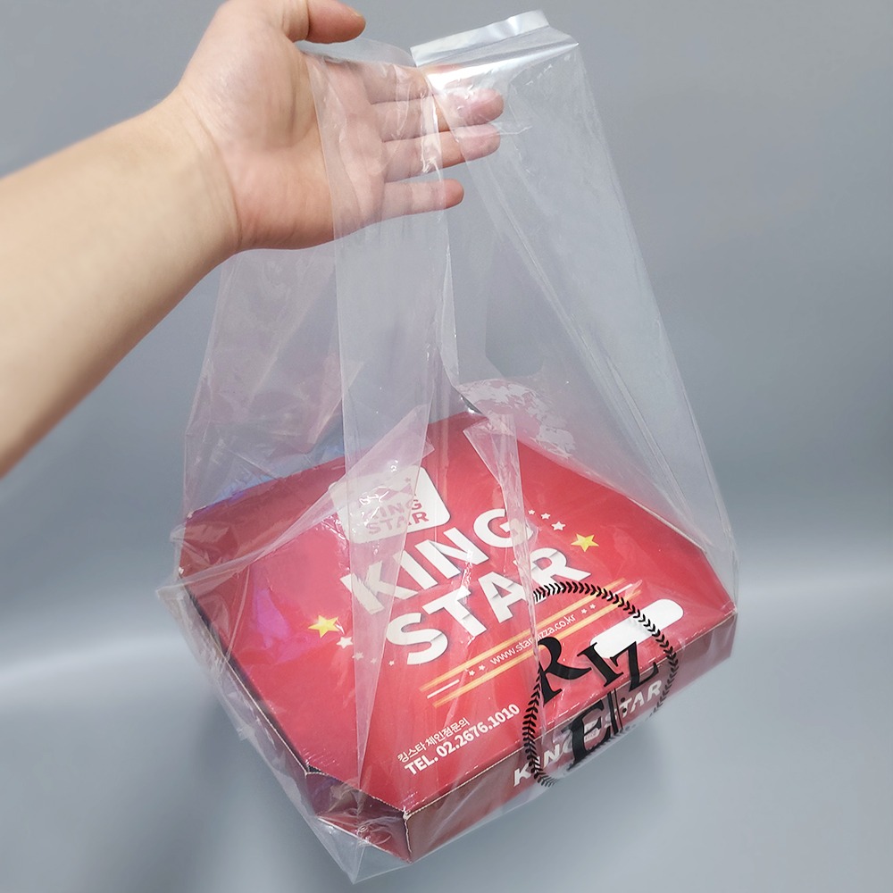 RIZE PE 투명 양날 손잡이 비닐쇼핑백